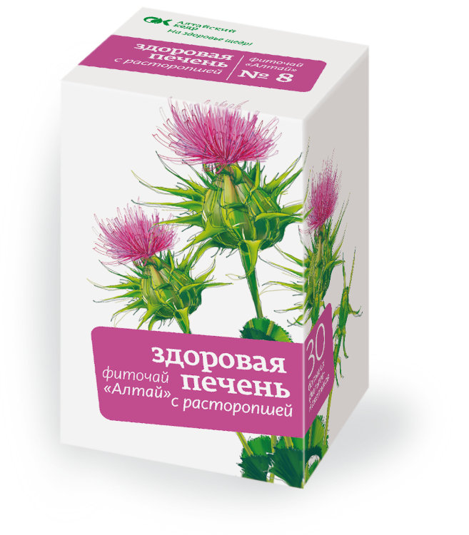 Фиточай Алтай №08 "Здоровая печень. С расторопшей", 30 ф/п