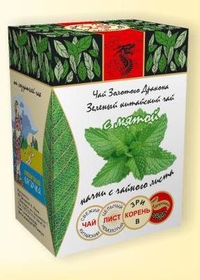 Зеленый китайский чай с мятой, 20 фильтр/пак