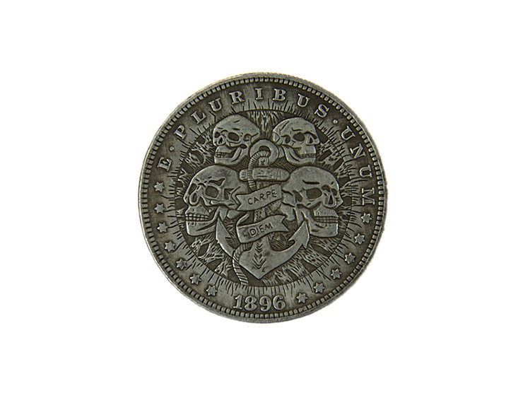 Hobo Nickel №16, монета 1 доллар США 1896 год, копия, 39 мм