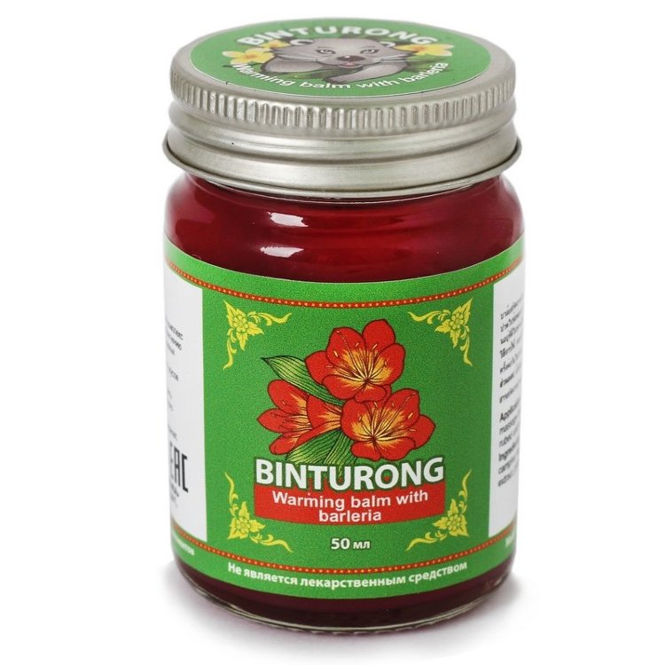 Binturong Разогревающий бальзам с барлерией, 50 гр