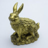 Фигурка Кролик с монетами, бронза, 12 см