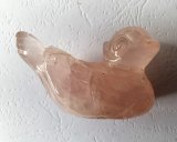 Фигурка Утка мандаринка, розовый кварц, 5 см