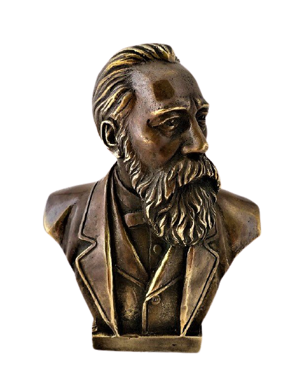 Бюст Энгельса из бронзы, 17 см