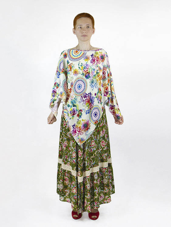 Блуза "Психоделика", крой 2, redrobe 43
